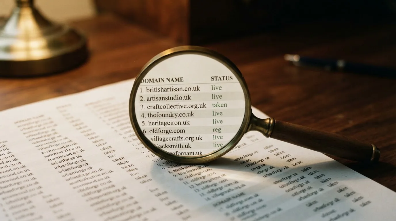 A magnifying glass rests over a printed regulatory certificate on a wooden desk.
